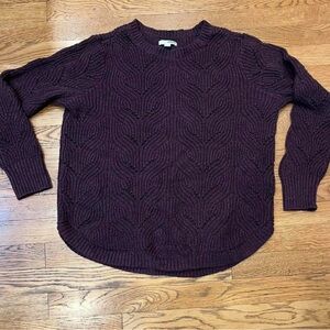 Plum Open Knit Sweater